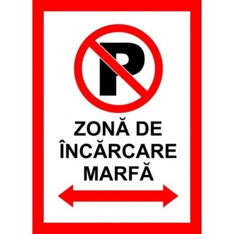 Placuta pentru zona de incarcare marfa